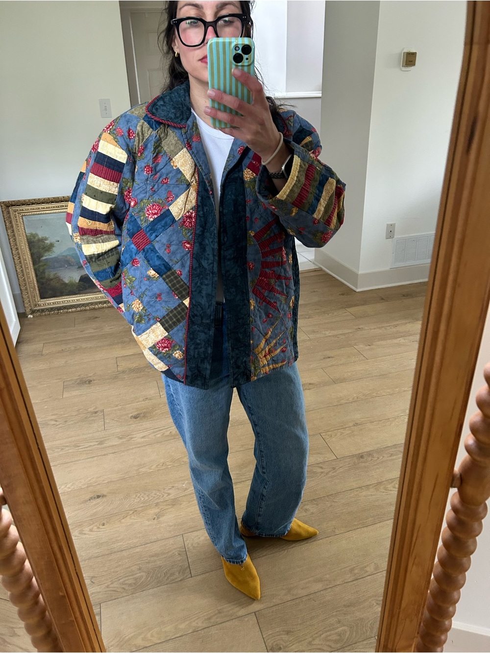 Quilted Patchwork Jacket - Multicolor - Picture 2 of 11